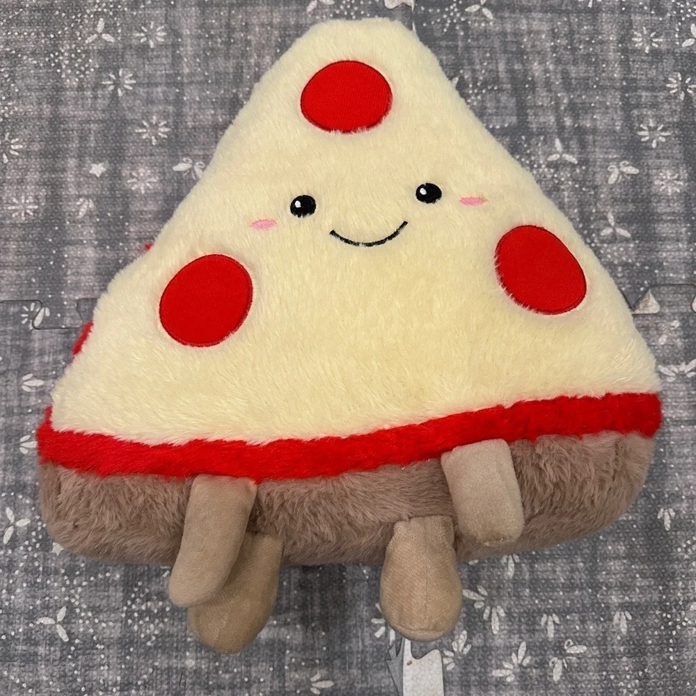 Cute Pizza Slice Plush Toy - Pink Sky